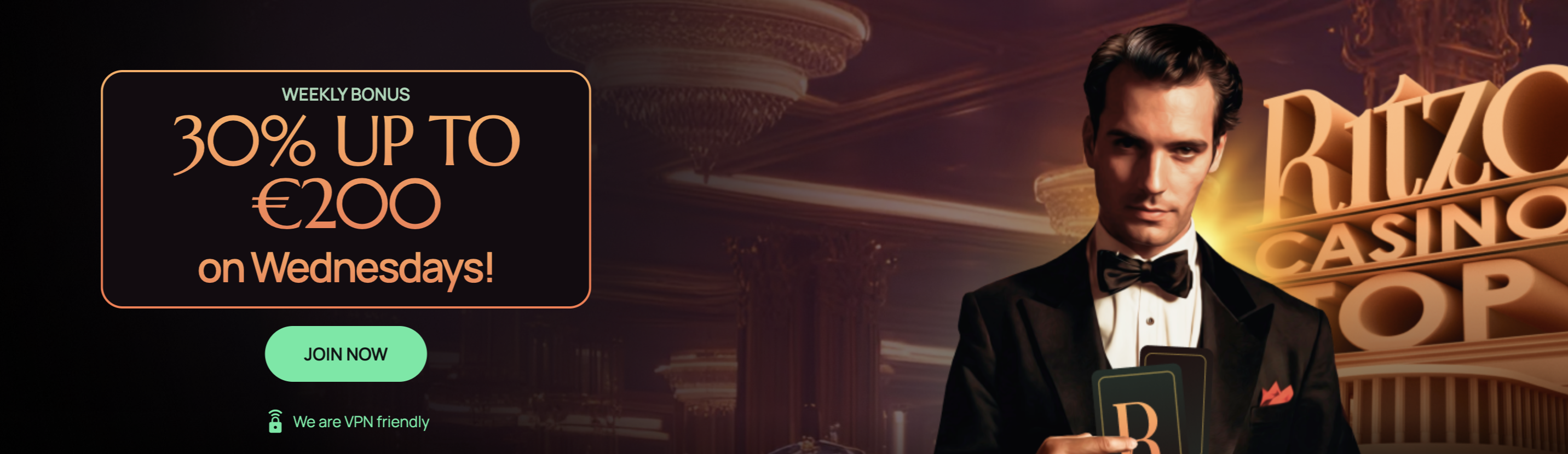 Ritzo logo | welcome bonus interface